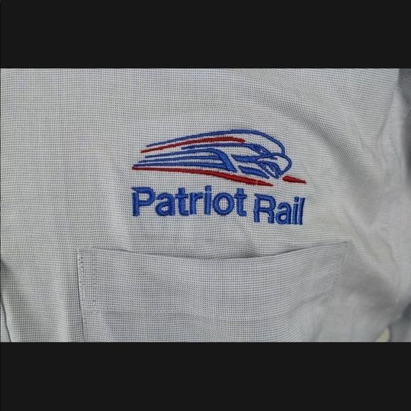 NWT unique Patriot Rails train button down shirt - Picture 3 of 7